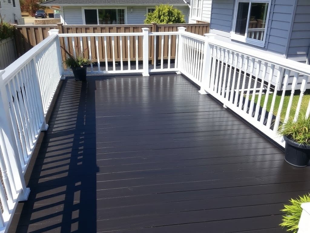 Deck after staining
